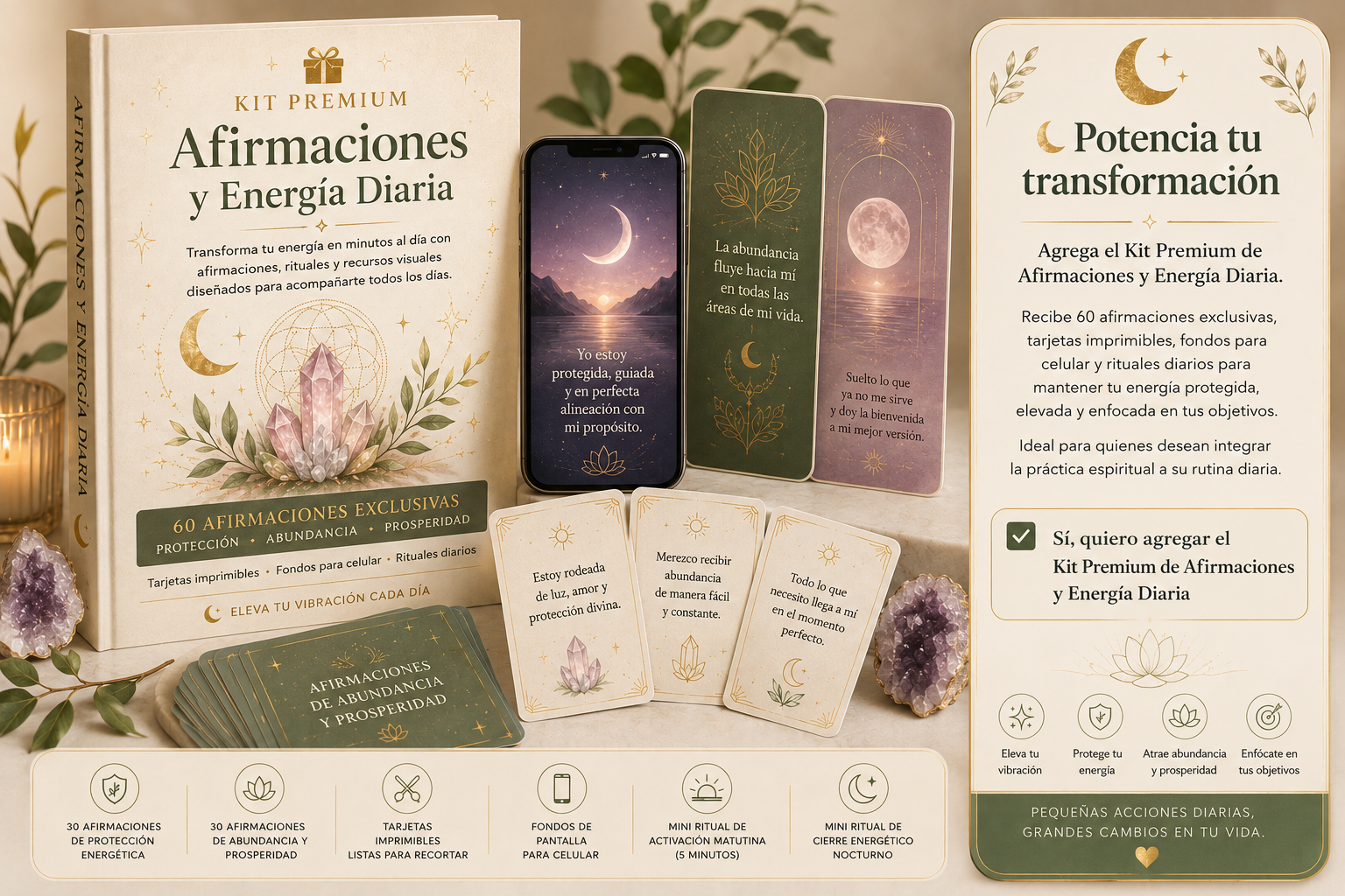 Kit Premium de Afirmaciones y Energía Diaria