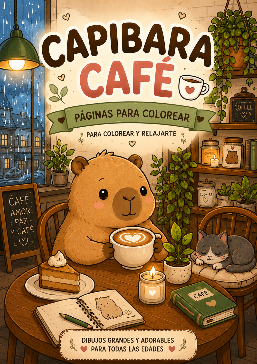 Capibara Libro Para Colorear