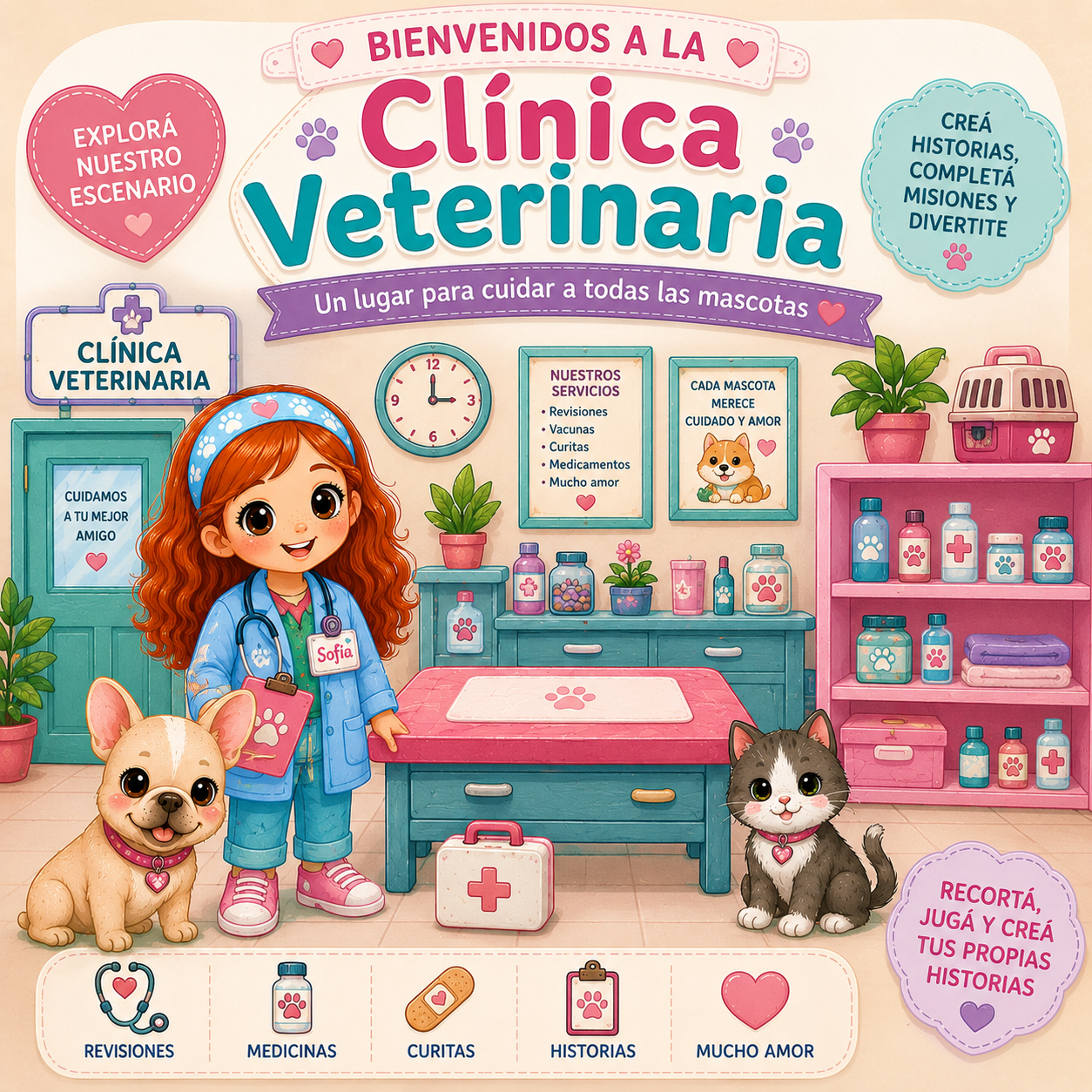 Kit imprimible de juego creativo para niños de 4 a 9 años  +  3 Bonos Gratis
